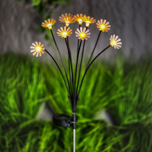 11272 • Leszúrható szolár lámpa - kamilla - 10 melegfehér LED - 80 cm