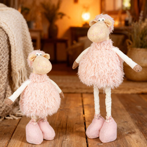 11578 • Textil dekoráció - bárány - teleszkópos - 50 x 19 x 15 cm