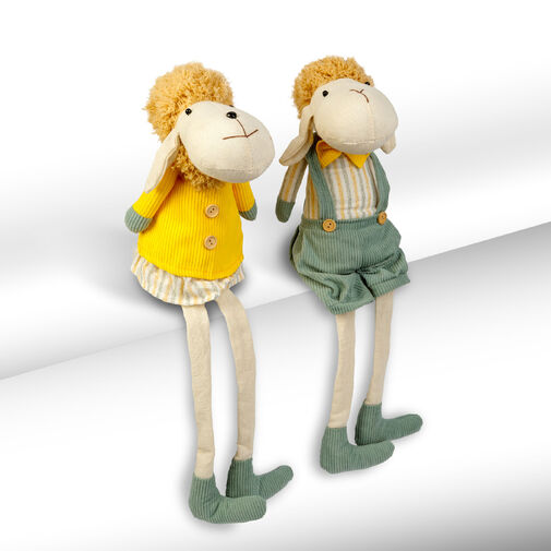 11581 • Textil dekoráció - bárány - 50 x 18 x 15 cm - 2 féle