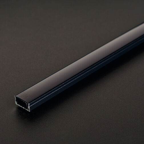41010A2-BK • LED aluminium profil sín - 2000 x 17 x 8 mm - U profil - fekete
