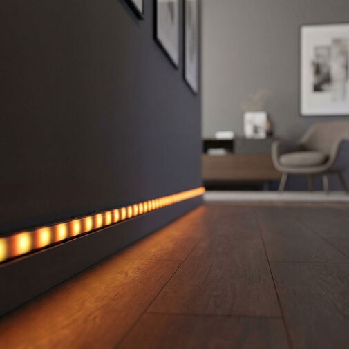 41011M2-BK • LED aluminium profil takaró búra - fekete - 2000 mm (41011A2-höz)