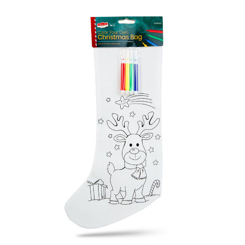 55996D • Színezhető mikulás csizma - 4 filccel - 4 féle - 41 x 21 cm