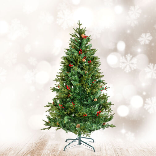 56481C • Műfenyő - 180 cm - PE / PVC - piros bogyóval