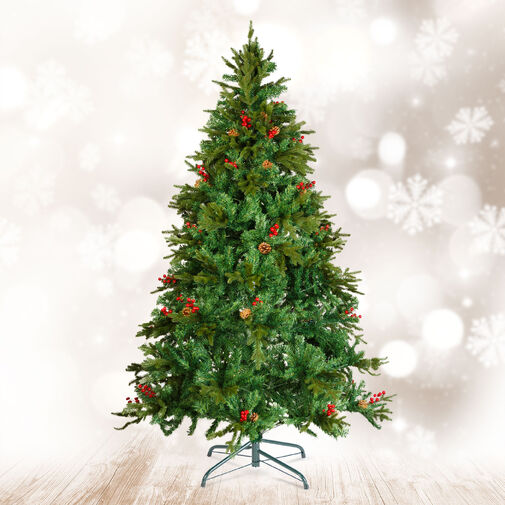 56481D • Műfenyő - 210 cm - PE / PVC - piros bogyóval