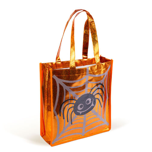 56590A • Halloween-i ajándéktáska - pók - 30 x 33 cm - narancssárga