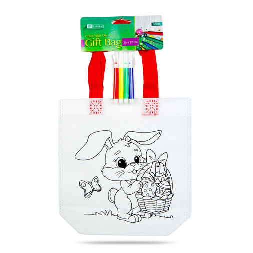 57318E • Színezhető ajándéktáska - 4 filccel - 24 x 22 cm - 4 féle