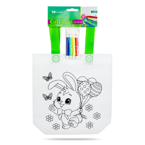 57318E • Színezhető ajándéktáska - 4 filccel - 24 x 22 cm - 4 féle