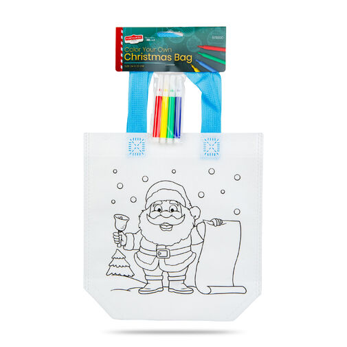 57320C • Színezhető táska - karácsonyi - 4 filccel - 24 x 22 cm - 6 féle
