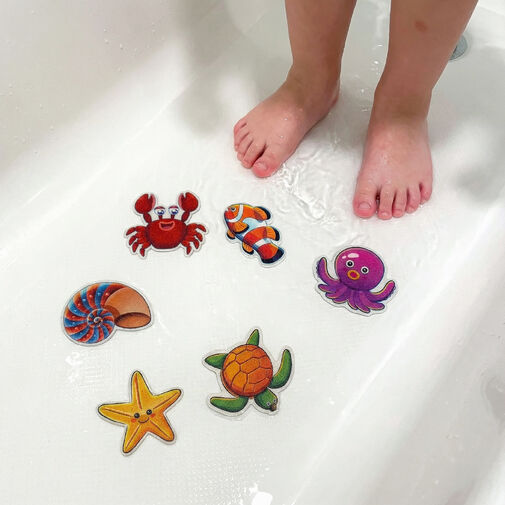 57395 • Öntapadós csúszásgátló - tengeri motívumok - 6 db / csomag