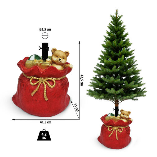 58592 • Karácsonyfatalp - mikulászsák - műkő - 41,5 x 31 x 42,5 cm