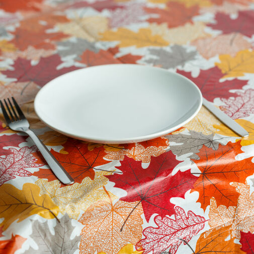 59007 • Őszi dekoráció - asztalterítő - flanel - 132 x 178 cm