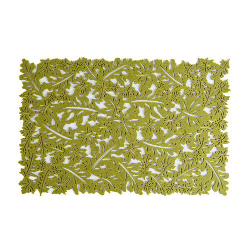 59011B • Őszi dekoráció - alátét - filc, zöld - 44,5 x 28,5 cm