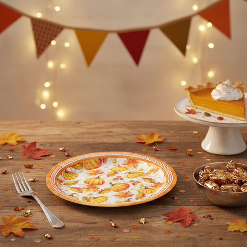 59034 • Papírtányér szett - tökös - 2 méret - 12 db / csomag