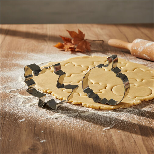 59037 • Sütikiszúró szett - levél és tök - fém - 8 cm - 2 db / szett
