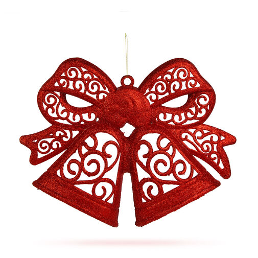 59705C • Karácsonyi dekoráció - masni - akasztható - piros - 35 cm