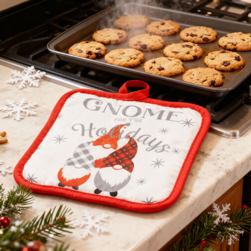 59709 • Karácsonyi kendő és edényfogó szett - manós