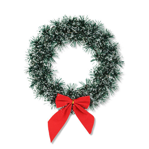 59711 • Karácsonyi ajtódísz / kopogtató - koszorú masnival - 27 cm