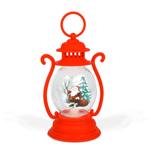 59719A • Karácsonyi dekoráció - lámpás - Mikulás - piros - 16,5 x 7 cm - 3 x LR44