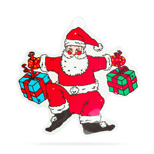 59736A • Karácsonyi ablakdekoráció - Mikulás - tapadókorongos - 30 x 29 cm