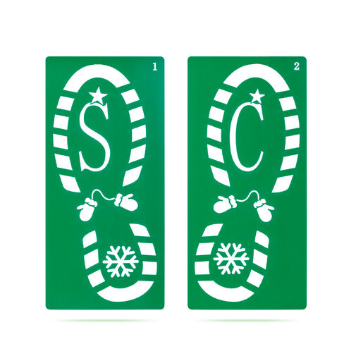 59741 • Karácsonyi dekoráció - lábnyom sablon szett - műanyag - 30,5 x 14 cm - 4 db / csomag