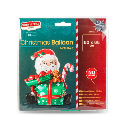 59743A • Karácsonyi lufi - Mikulás - 60 x 65 cm