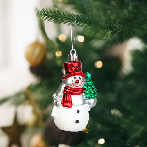 59753 • Karácsonyi dekoráció - hóember - akasztható - műanyag - 9 x 5,5 cm