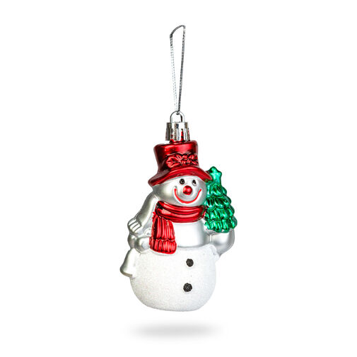 59753 • Karácsonyi dekoráció - hóember - akasztható - műanyag - 9 x 5,5 cm