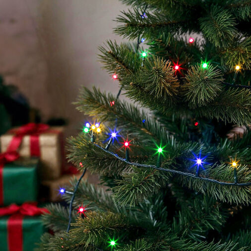 59767 • Fényfüzér - 10 m - színes - 200 LED - 220-240V - 6W - zöld kábel