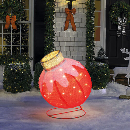 59772C • Világító dekoráció - gömbdísz - 60 LED - 60 x 83 cm - piros - 100-200V AC