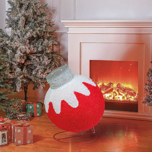 59772C • Világító dekoráció - gömbdísz - 60 LED - 60 x 83 cm - piros - 100-200V AC