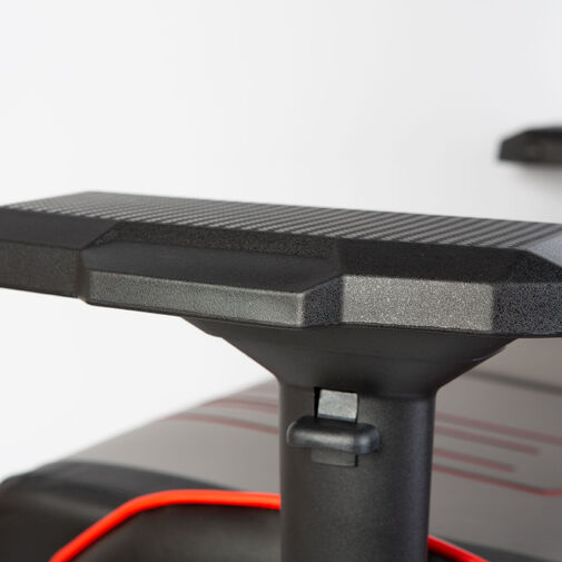 BMD1118B • Gamer szék párnával - szürke/fekete/piros- 84 x 52 / 48 x 50 cm