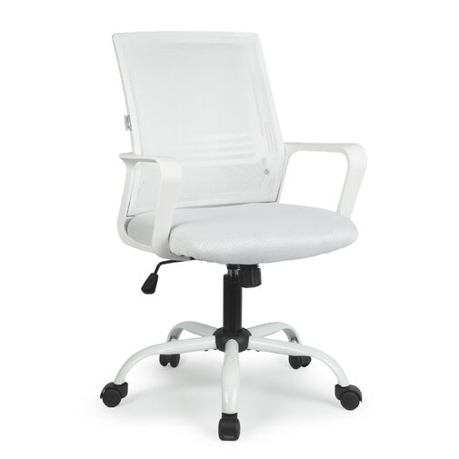 BMD1119A • Irodai forgószék - fix karfával - fehér - 70 x 51 / 52 x 50 cm