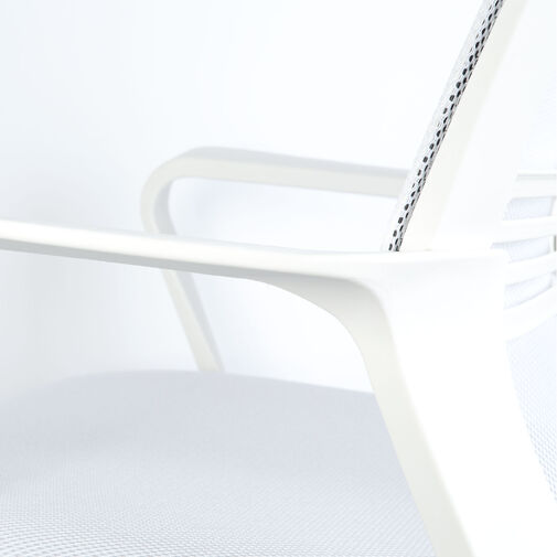 BMD1119A • Irodai forgószék - fix karfával - fehér - 70 x 51 / 52 x 50 cm