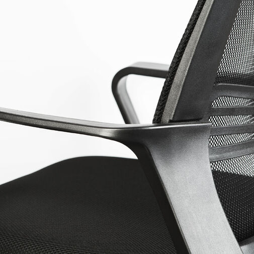 BMD1119B • Irodai forgószék - fix karfával - fekete - 70 x 51 / 52 x 50 cm