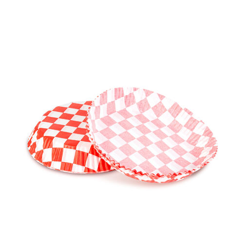 BW1032A • Air fryer sütőpapír - olaj nélküli sütőhöz - kockás, kör - 20 cm - 50 db / csomag