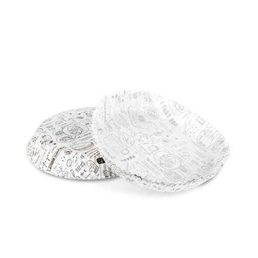 BW1033A • Air fryer sütőpapír - olaj nélküli sütőhöz - mintás, kör - 20 cm - 50 db / csomag