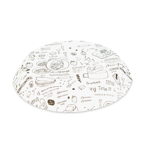 BW1033A • Air fryer sütőpapír - olaj nélküli sütőhöz - mintás, kör - 20 cm - 50 db / csomag