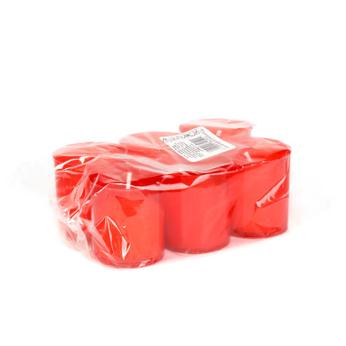 TW1001 • 6 db-os mécses betét, szín: piros - Ø4,3 cm